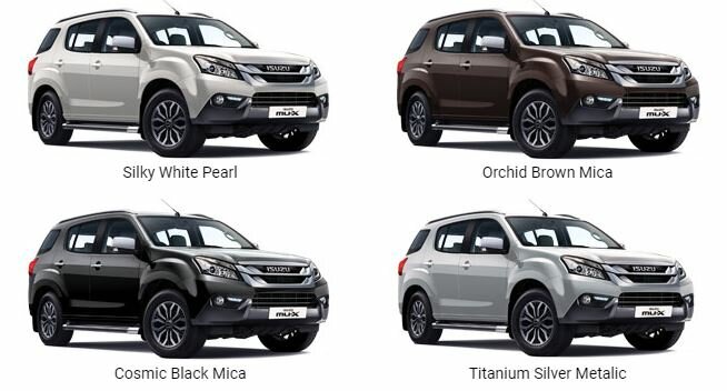 ISUZU MU-X Car colors