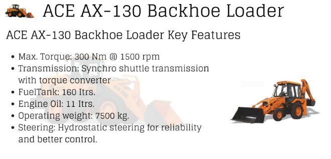 ACE AX-130 Backhoe Loader