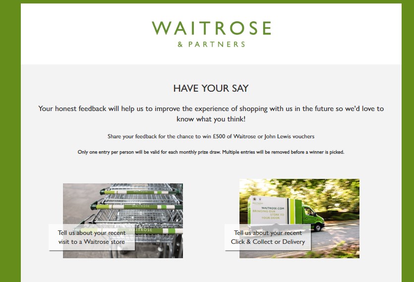 Waitrose Survey