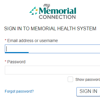 Memorial Hospital Patient Portal Login