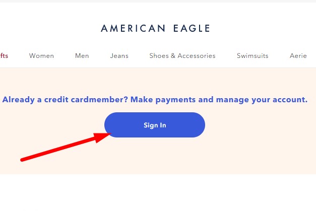 American Eagle credit card login