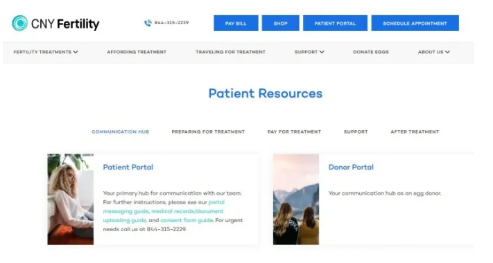 CNY Fertility Patient Portal