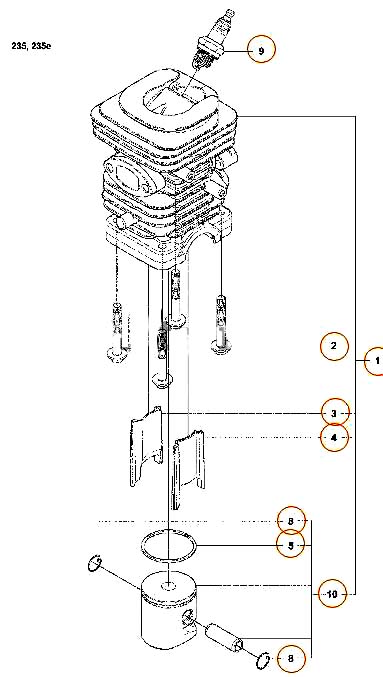 Cylinder Piston Parts Diagram
