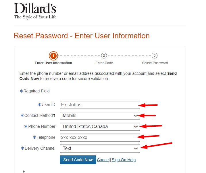  Dillards Credit Card Forgot Password  step