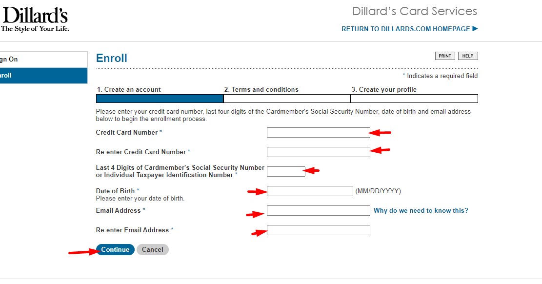 Dillards Credit Card Register Online  