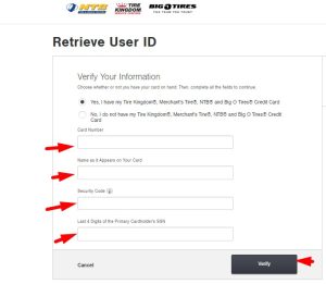 Enter the information needed to get your user ID back.