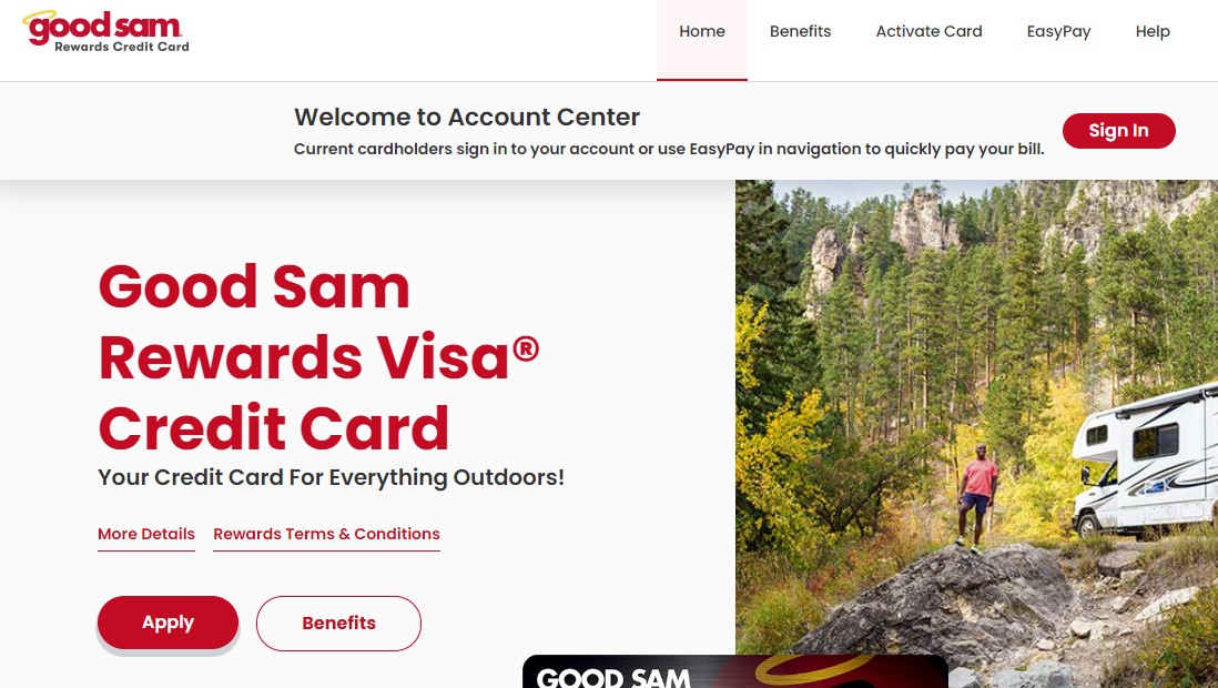 Go to Good Sam Credit Card’s homepage