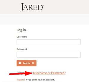 Go to the page to reset password