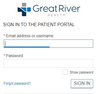 Great River Medical Center Patient Portal Login