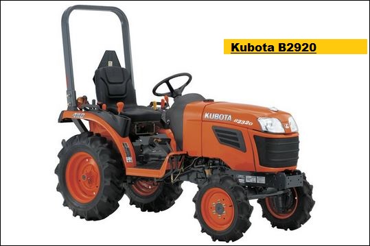 Kubota B2920 Specs, Weight, Price & Review ❤️