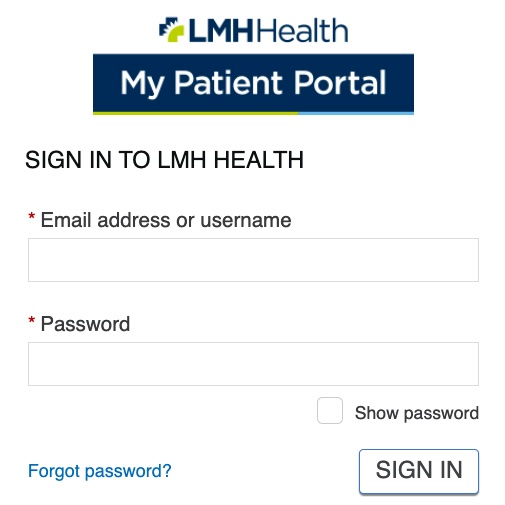 lmh.org patient portal Login