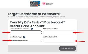 Make an online payment to your BJ's Perks Elite Mastercard.