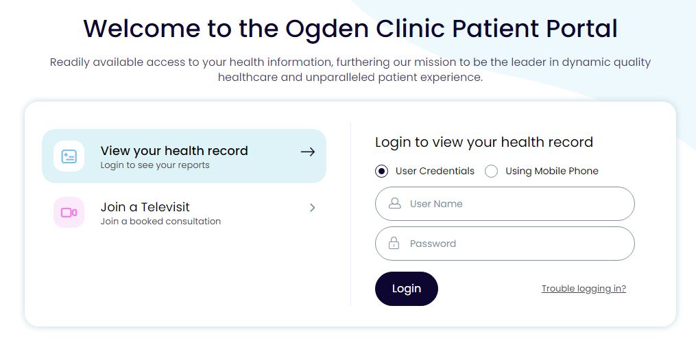 Ogden Clinic Patient Portal Login