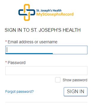 St Joe's Patient Portal Login