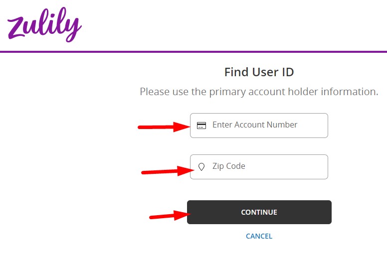 You must enter the account number