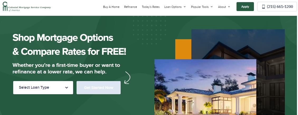 colonial mortgage login