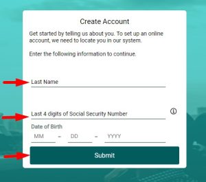 create your username and password