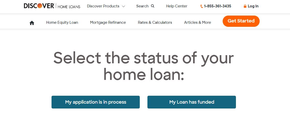 discover mortgage login