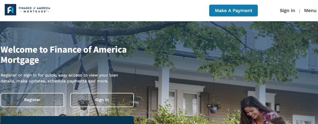 finance of america mortgage loan login