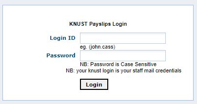 knust payroll portal login