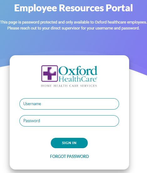 oxford healthcare pay stubs login
