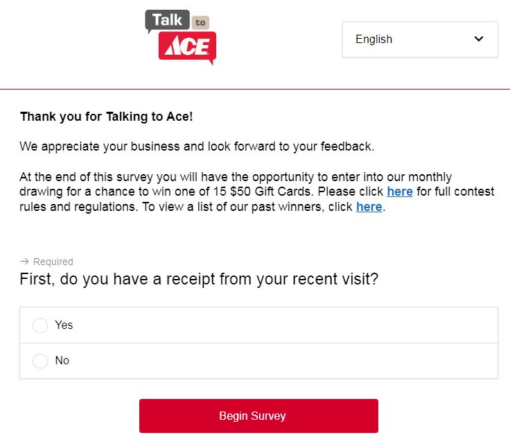 ACE Hardware Satisfaction Survey
