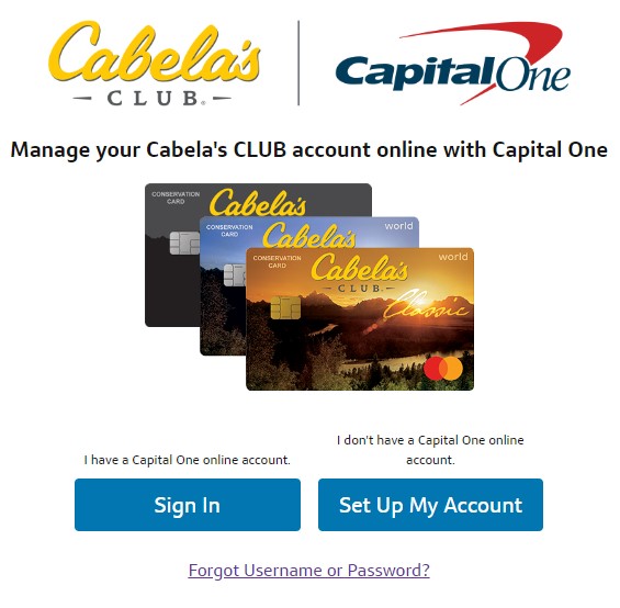 Cabela’s Credit Card Login