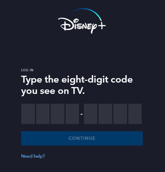 Disneyplus.com Login begin 8 Digit Code