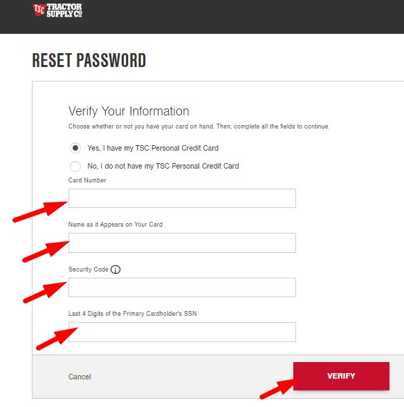 How to Reset Login Password steps