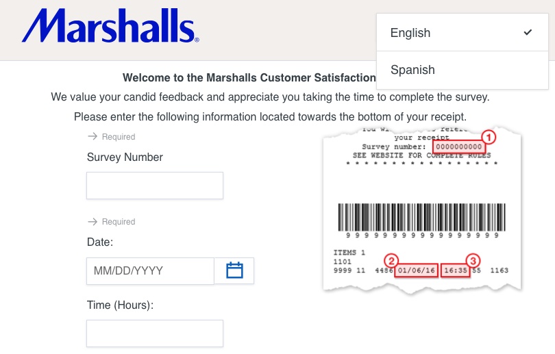 MarshallsFeedback.com Survey