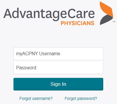 MyACPNY Patient Portal Login