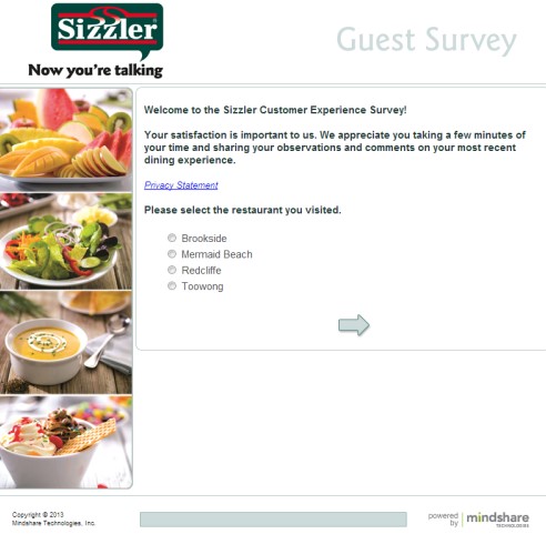 Sizzler Customer Experience Survey