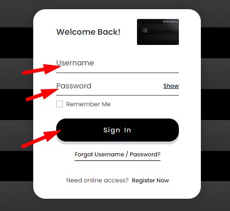 Steps To Login to Your Sephora Credit Card guide
