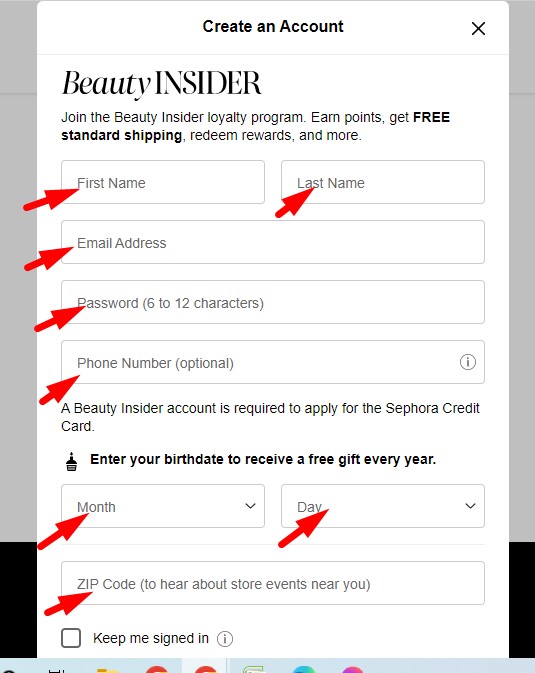 To apply for a Sephora credit card