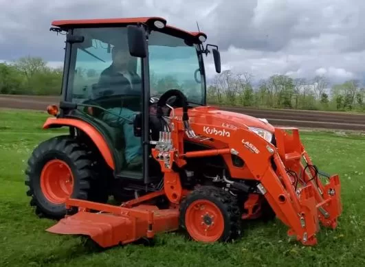 Kubota Cab Tractor with Belly Mower