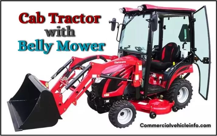 Cab Tractor With Belly Mower