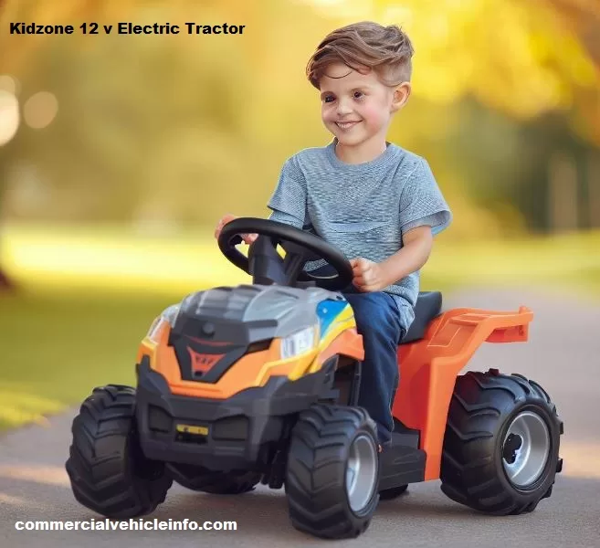 Kidzone 12 v Electric Tractor Powered Ride-On With Trailer 2024